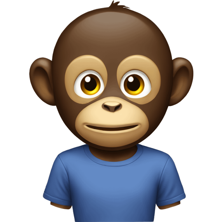 Monkey with a grapic tshirt emoji