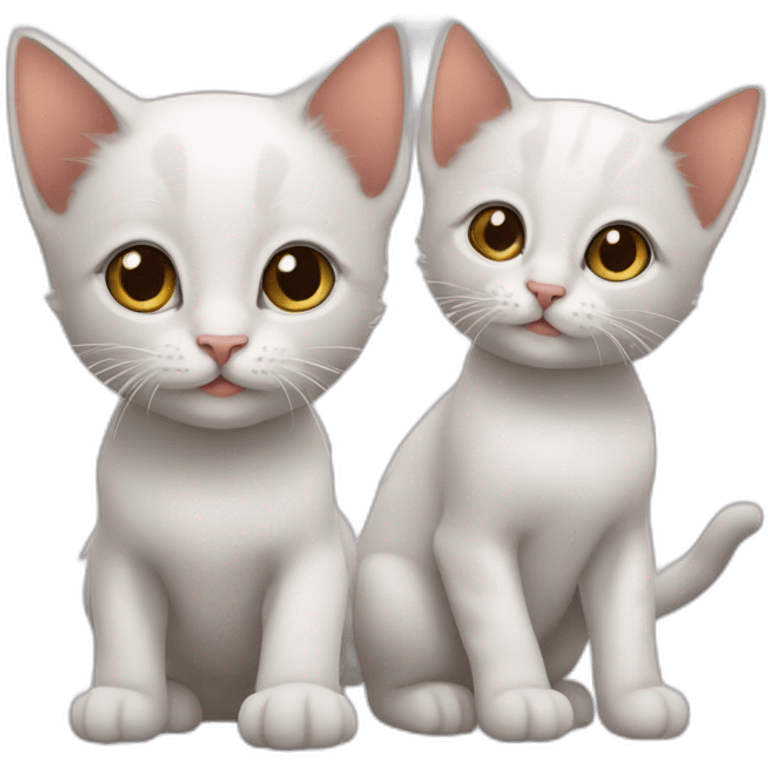 Two kittens emoji