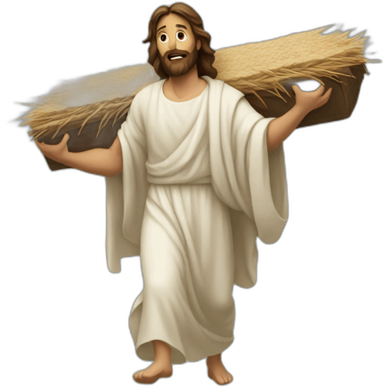 Jesus carrying a man emoji