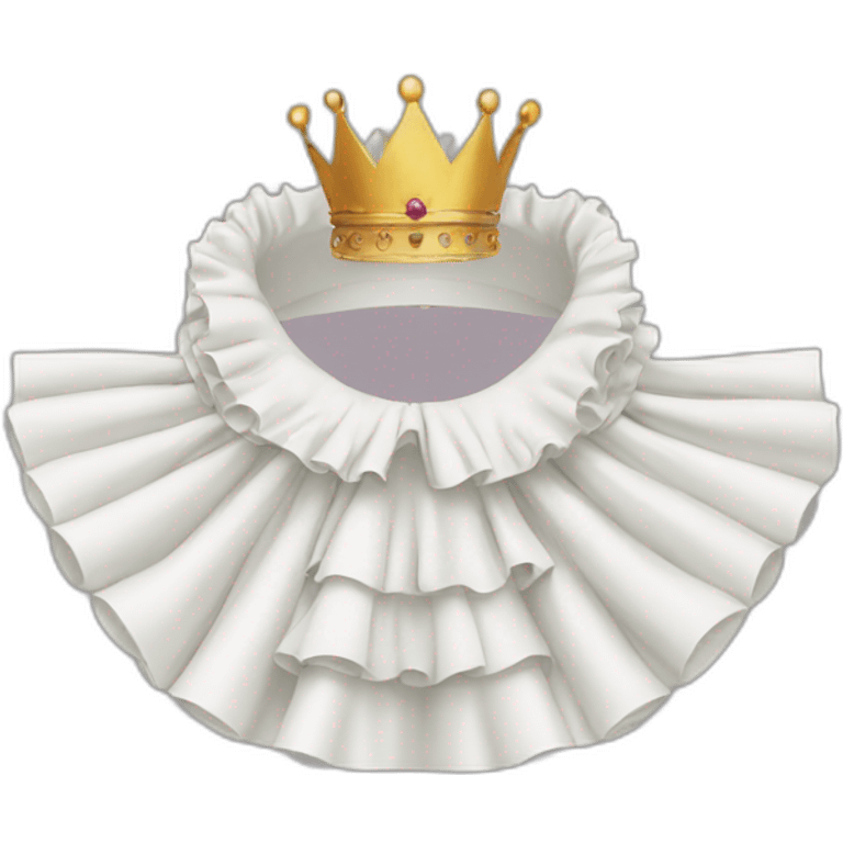 queen ruffle collar emoji