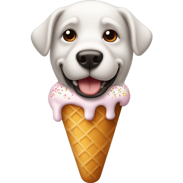 Perro con helado emoji