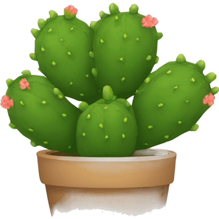 round Nopal without pot emoji