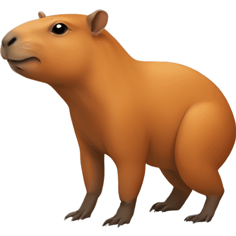 Capibara with orange  emoji