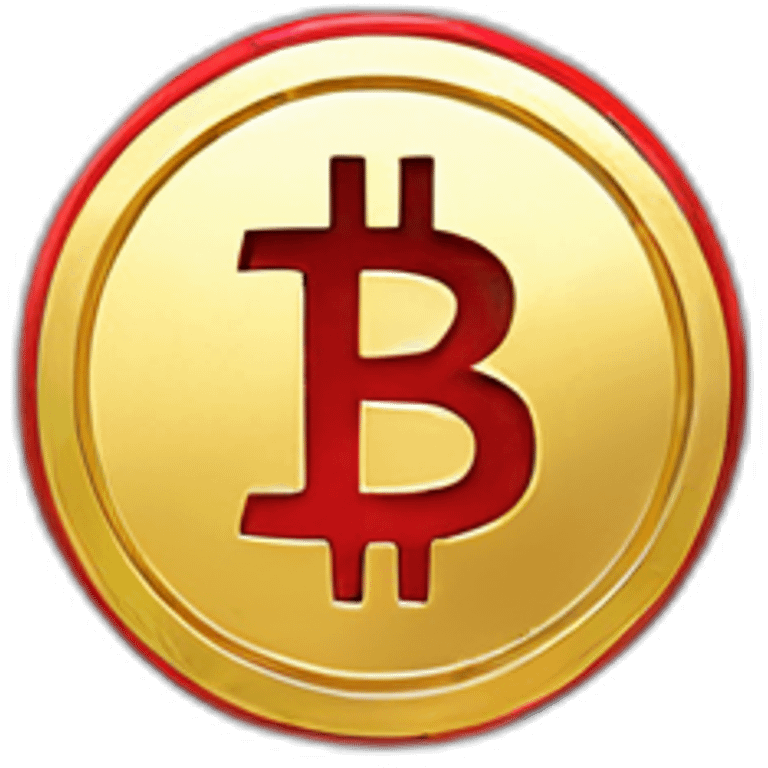 bitcoin coin red border emoji