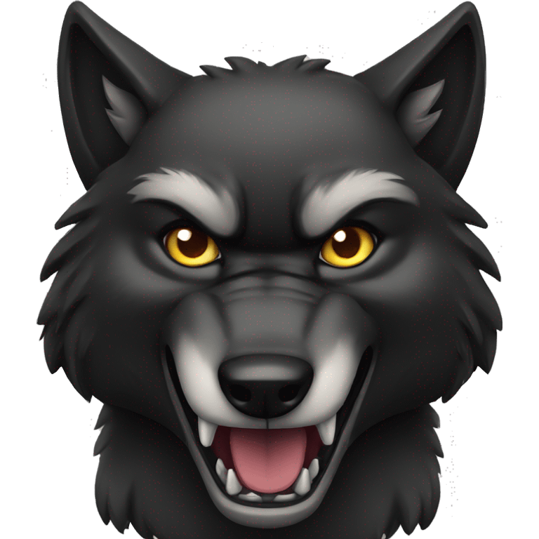 black angry wolf emoji