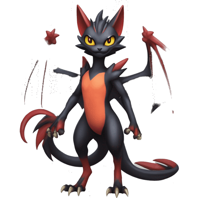  Kawaii Edgy Cool Beautiful Noivern/Nargacuga-Litten full body emoji