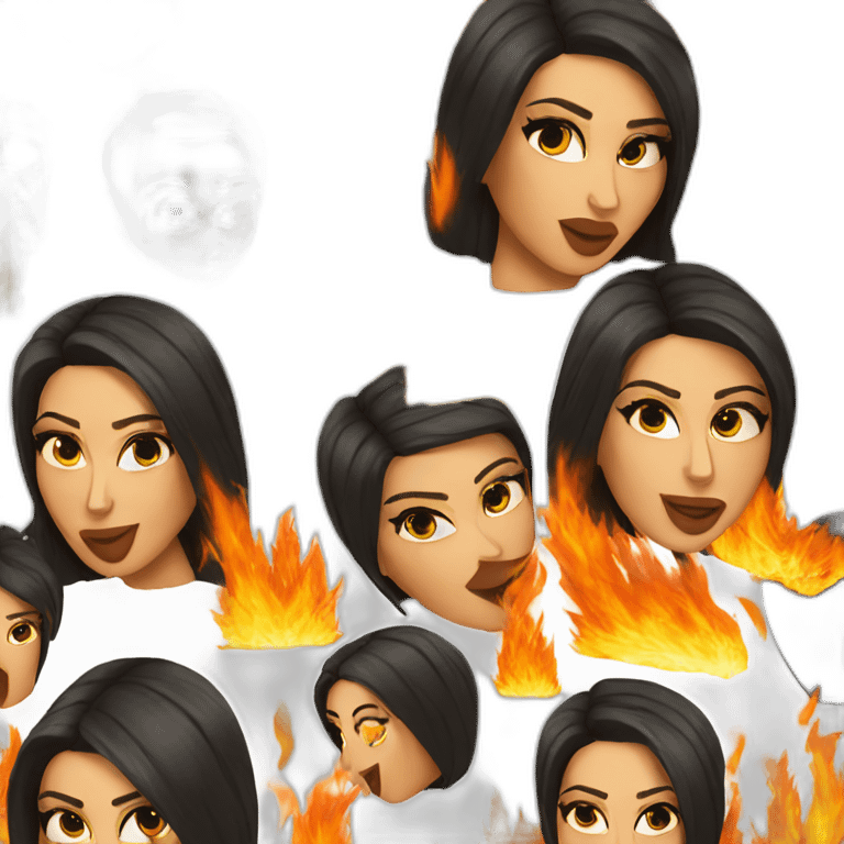 Kim kardashian on fire emoji