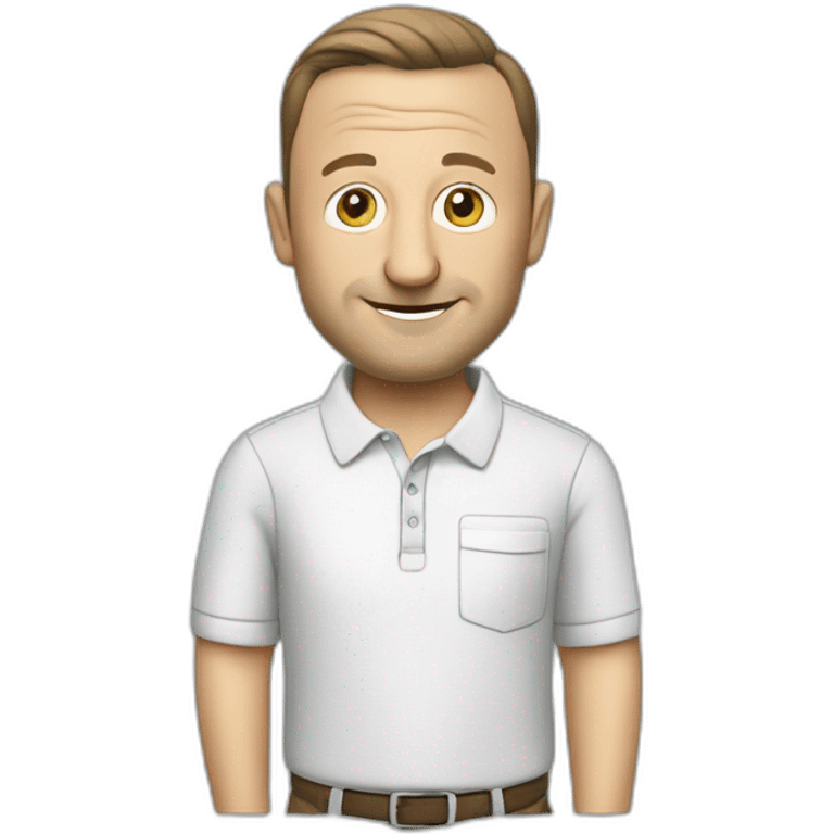 tim robinson in in a polo shirt with a windows pipes screensaver pattern on it emoji