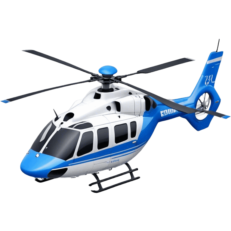 Eurocopter EC135 - Airbus Helicopters (Model Year: 2020) (Iconic colour: Blue and white) emoji