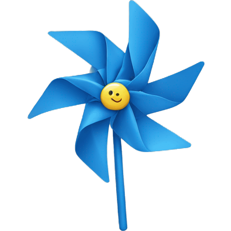 pinwheel blue emoji