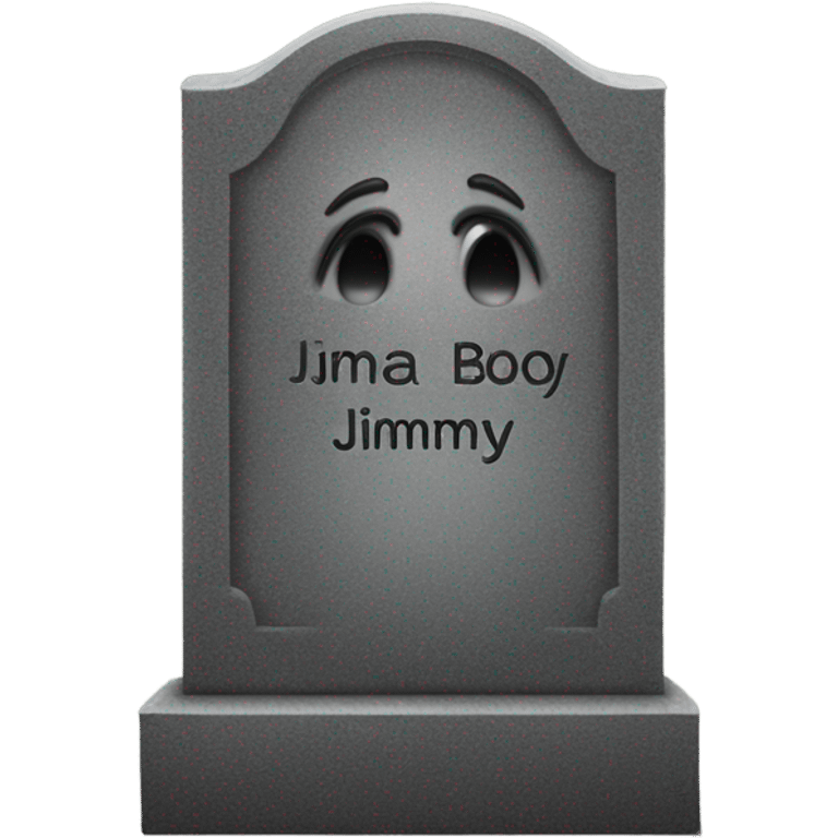 Gravestone with name jimmy emoji