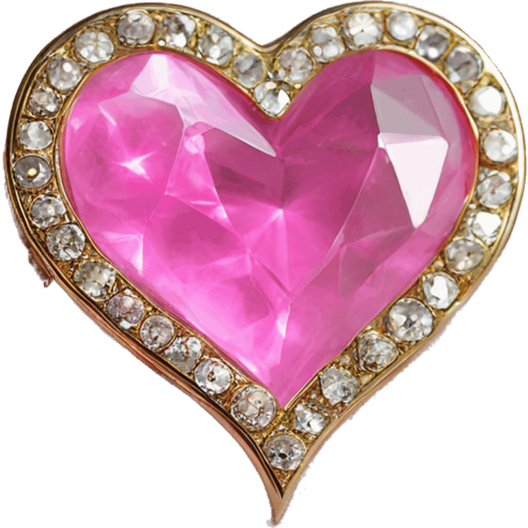 Sailor moon gemstone pink heart transformation brooch  emoji