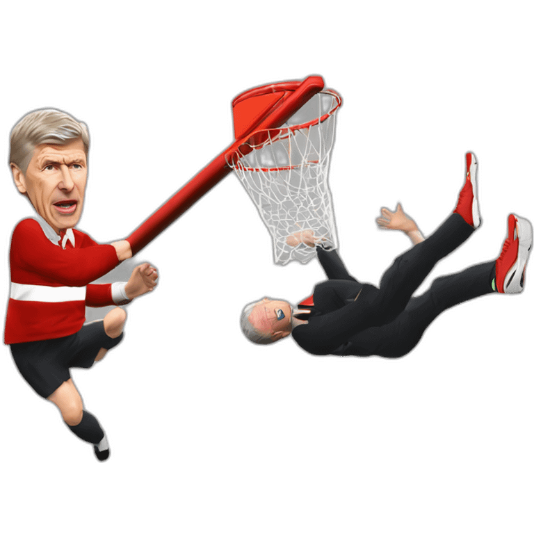 Arsene Wenger dunking on Sir Alex Ferguson  emoji