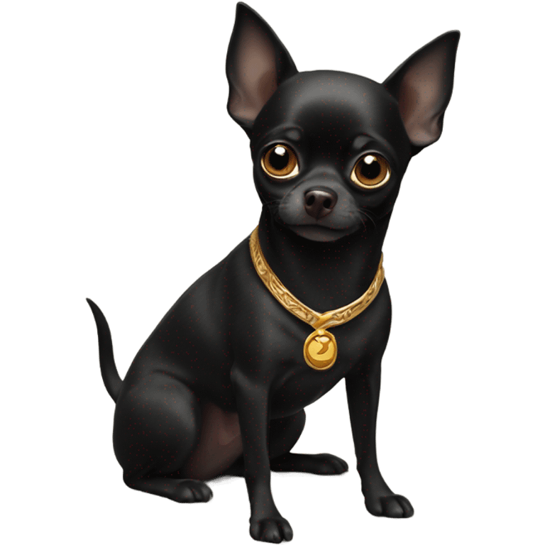 God of a black chihuahua  emoji