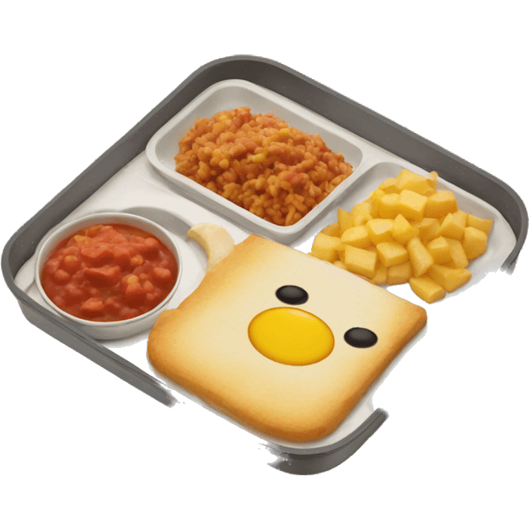 TV dinner in a square tray emoji