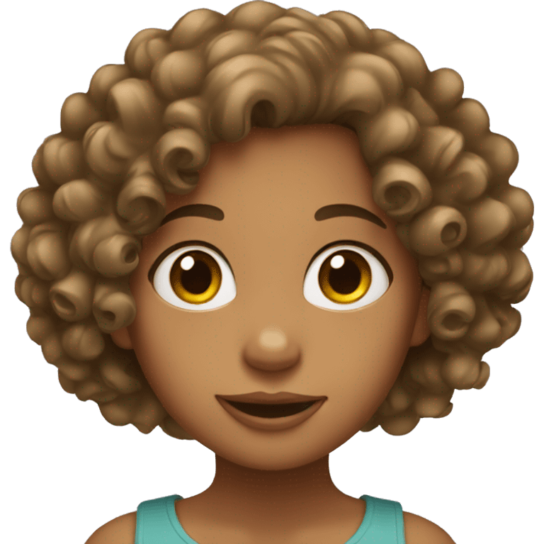 girl with curly hair  emoji