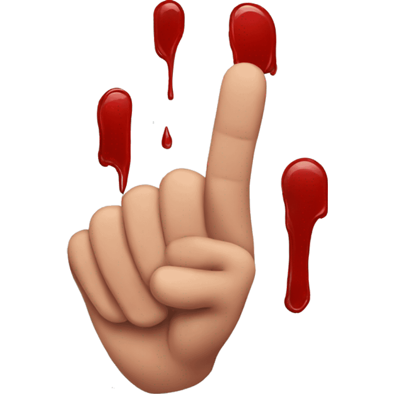 bleeding thumb emoji