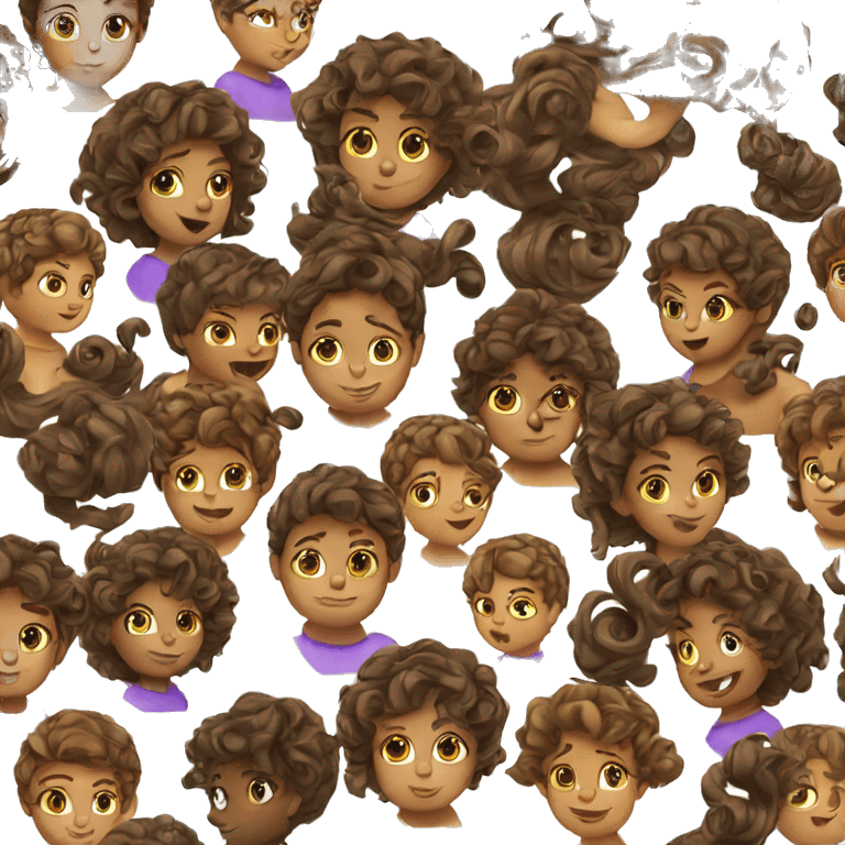 Girls Hair curl emoji