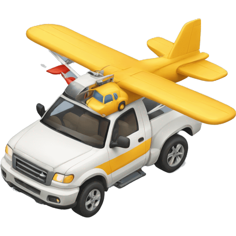 Car towing plane emoji