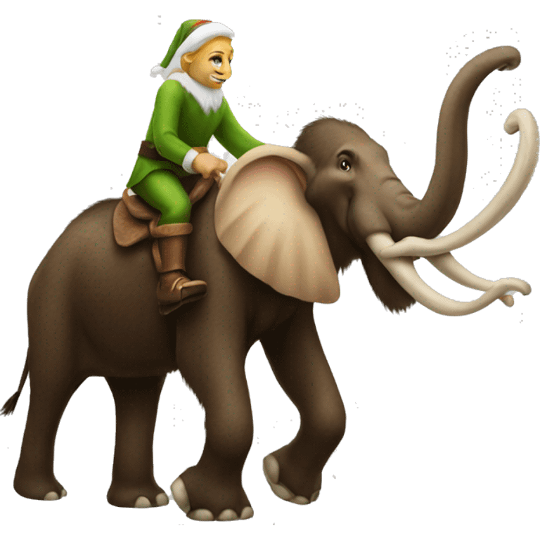 Mammoth riding elf emoji