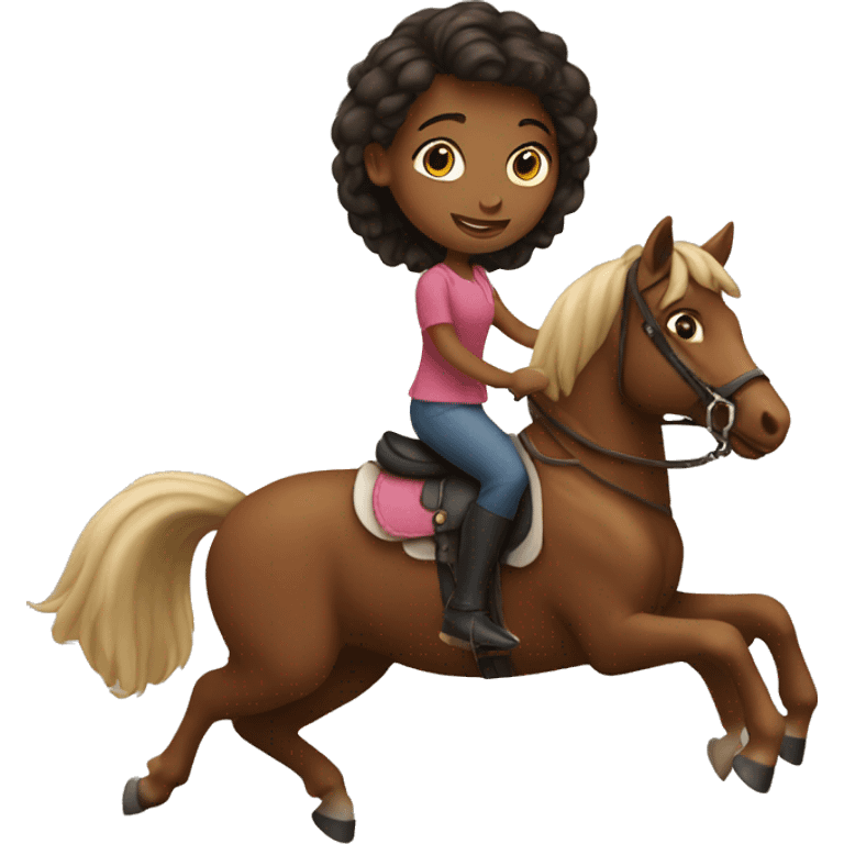 Girl riding a horse emoji