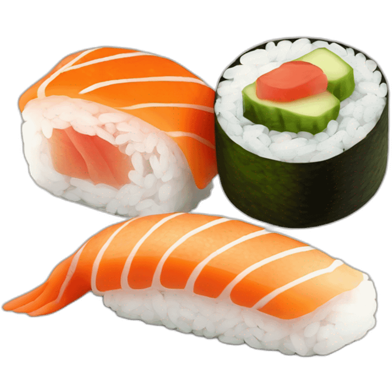 sushi mit stäbchen und wasabi emoji