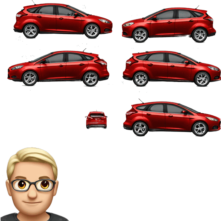 red car ford focus  emoji