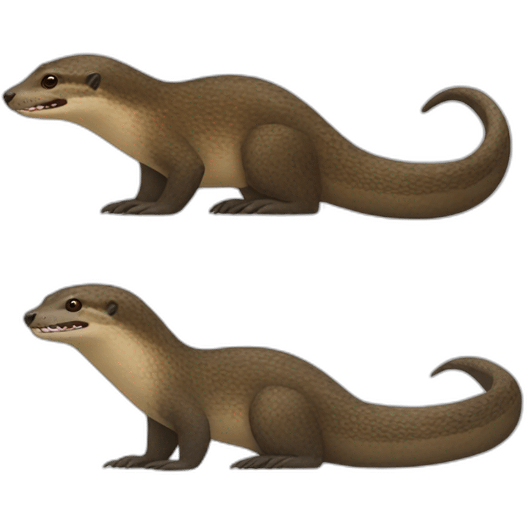 Loutre sur dragon de komodo emoji