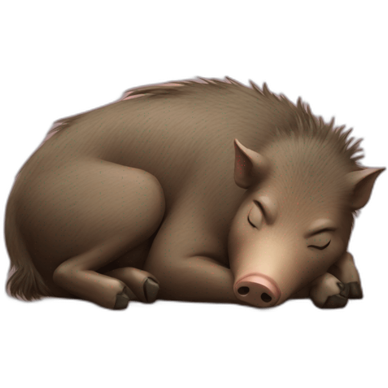 boar sleeping emoji