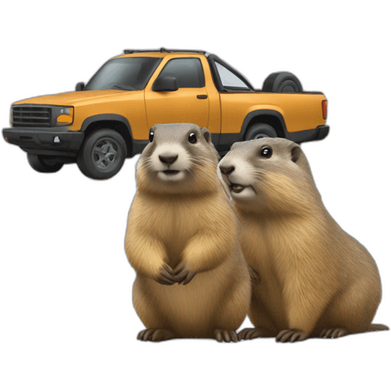 marmot car marmot emoji