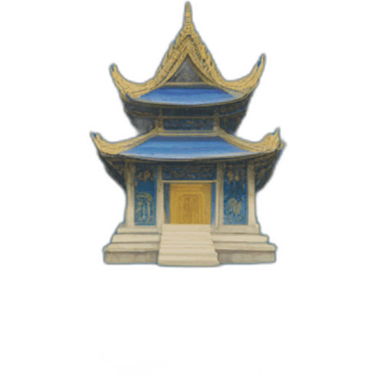 Wat Rong Suea Ten blue temple emoji