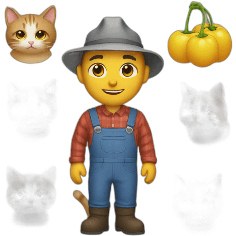 Cat farmer emoji