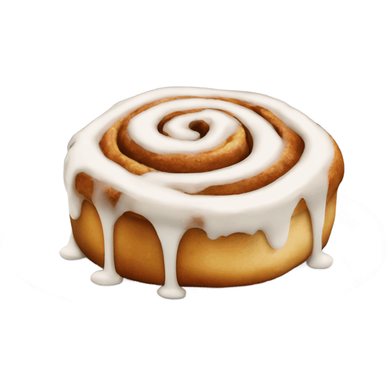 cinnamon roll with icing  emoji