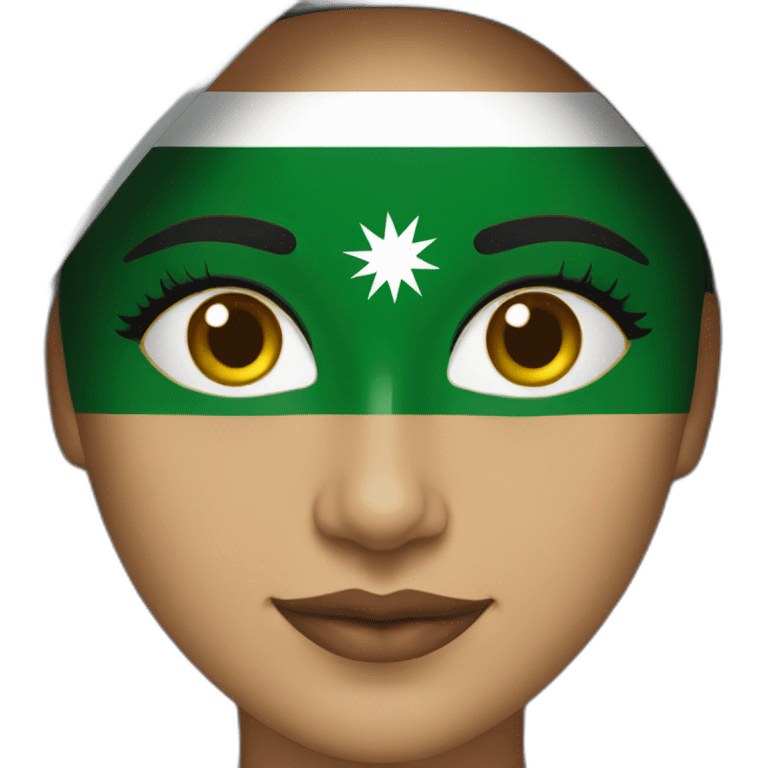 Priyanka pakistan flag face emoji