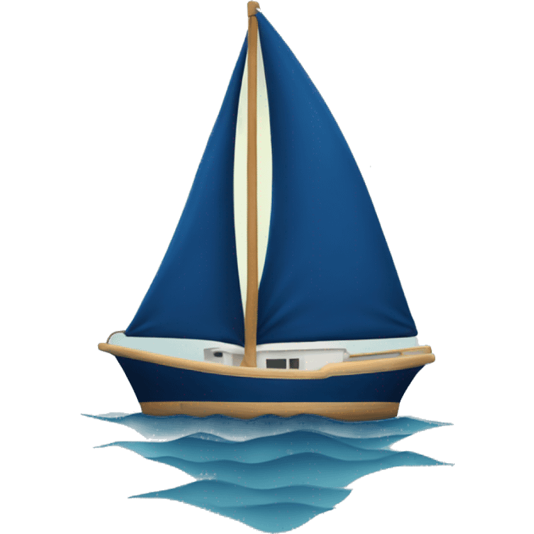 Navy blue sailboat  emoji