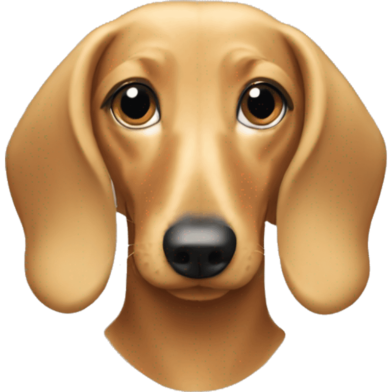 Blonde doxie emoji