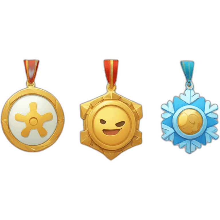 badge, medal, book, paper, scroll, new year, snowflake, pokemon, picture emoji