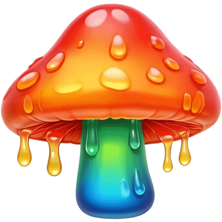 gummy neon melting mushroom  emoji