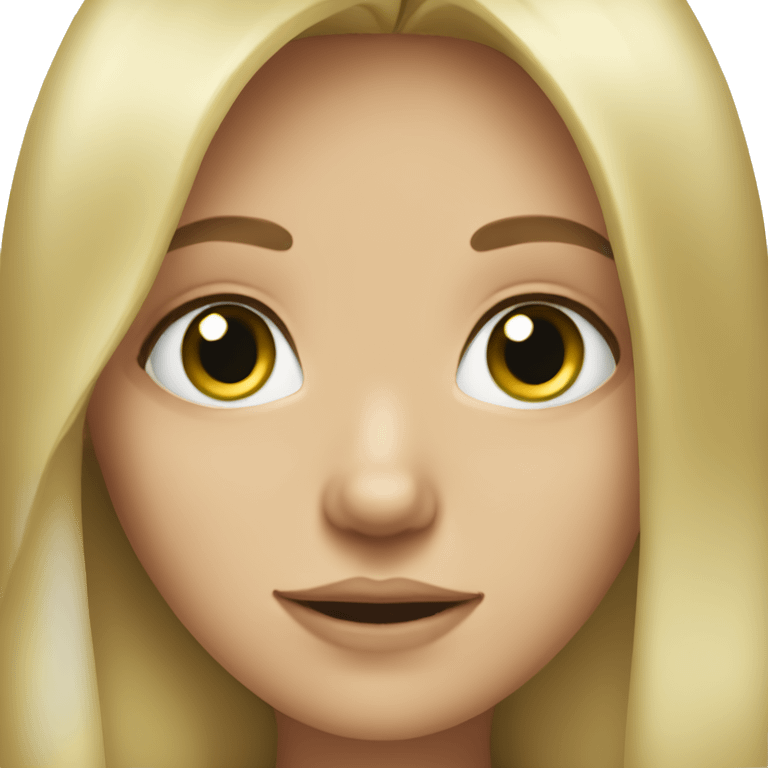 blonde girl with grey-green eyes and chubby cheeks emoji