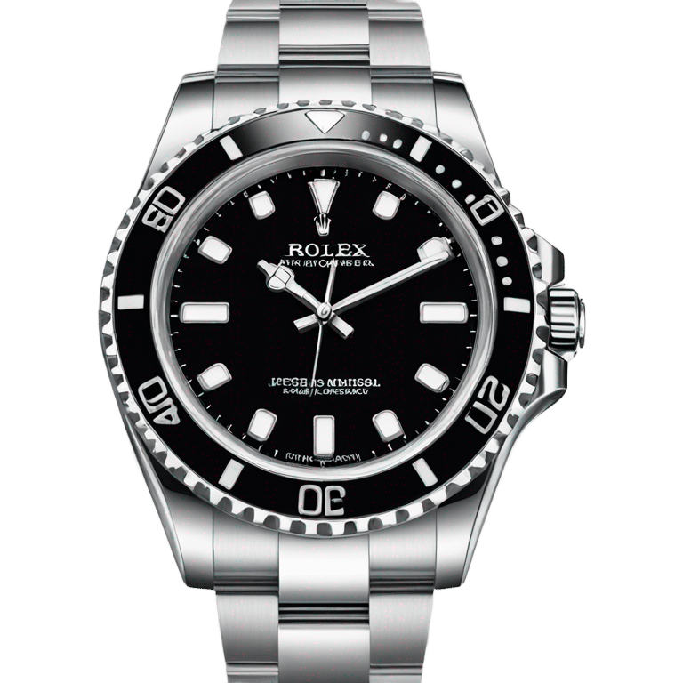 Create Rolex watch with black dial emoji