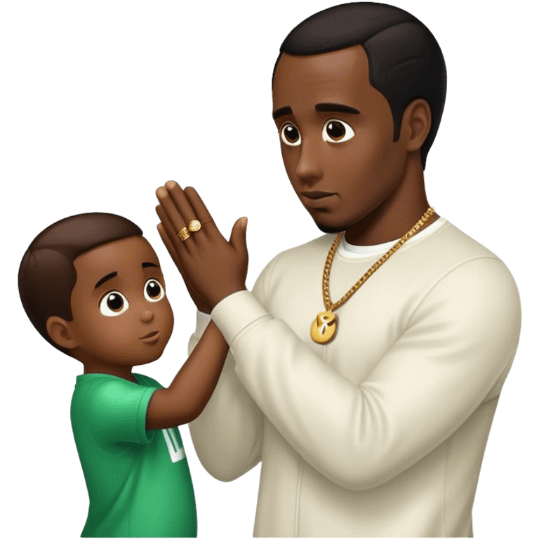 P Diddy touching a kid emoji