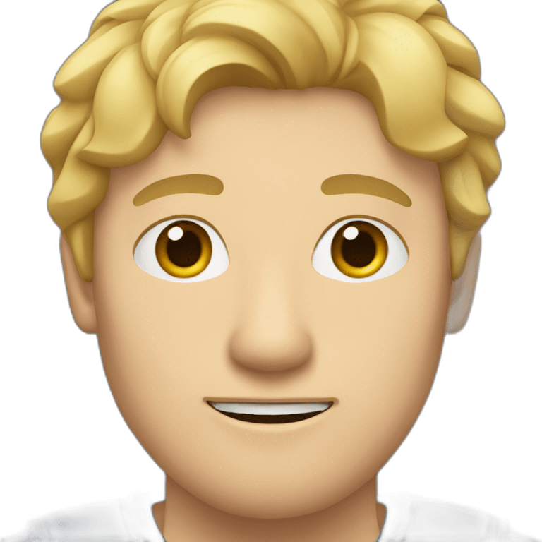 Caucasien man with blond hair emoji