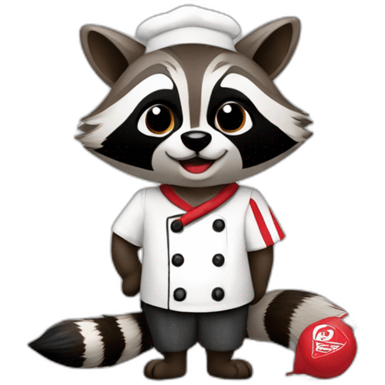 racoon cheff with River Plate T-shirt emoji