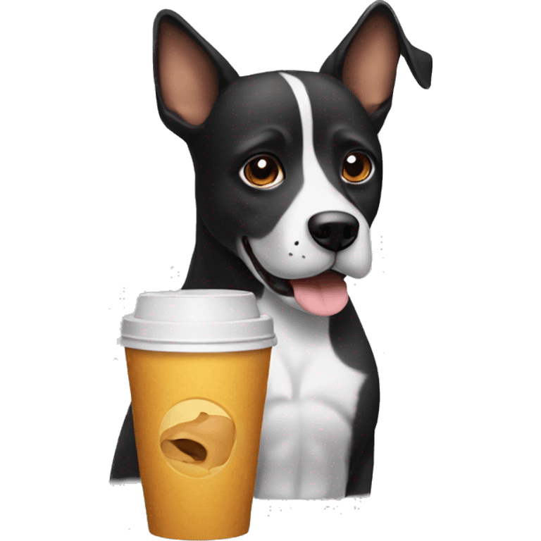 Perro café con negro emoji