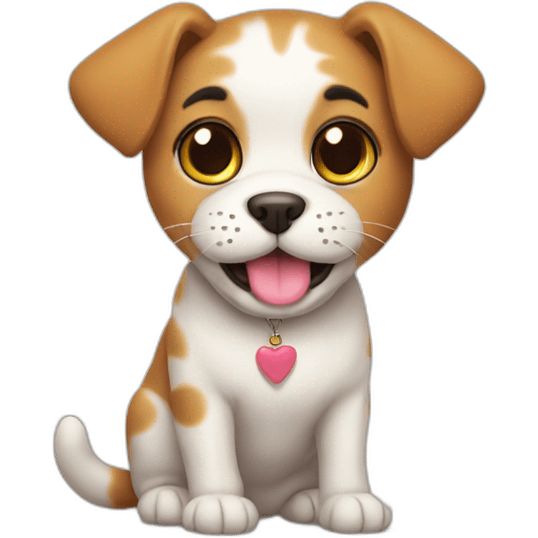 Cat lovely dog emoji