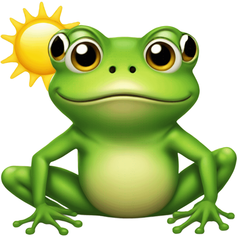 Frog in sun emoji