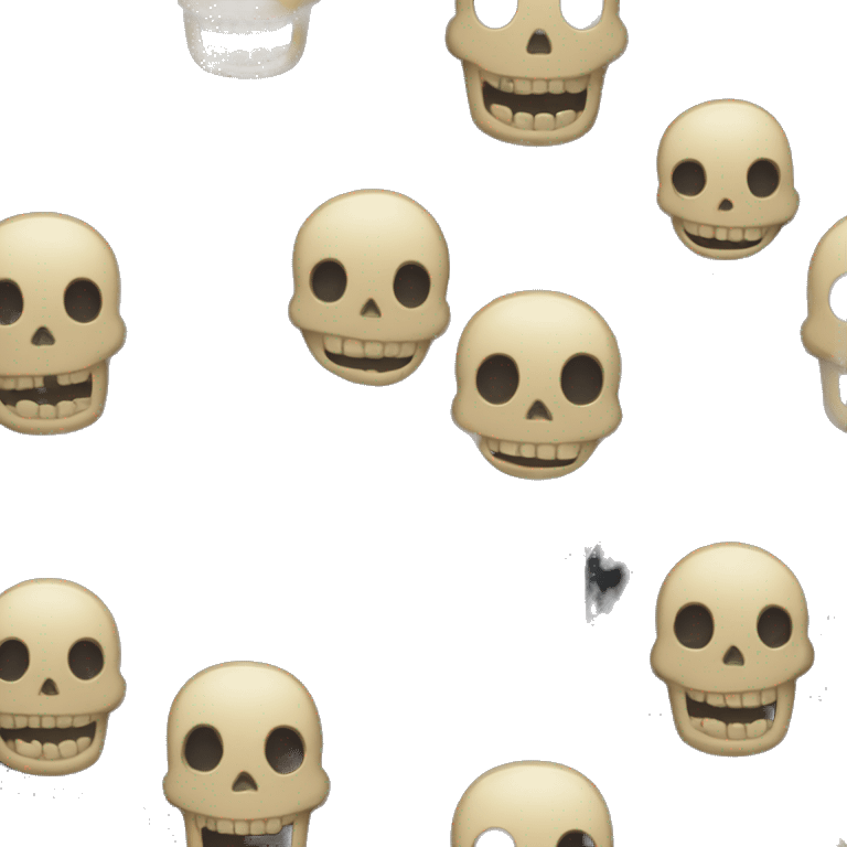 Black coffin with happy skeleton  emoji