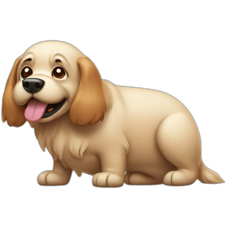 a dog pooping emoji