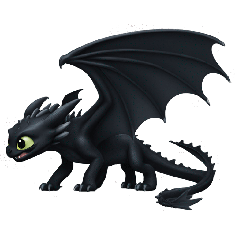 Toothless the Night Fury dragon emoji