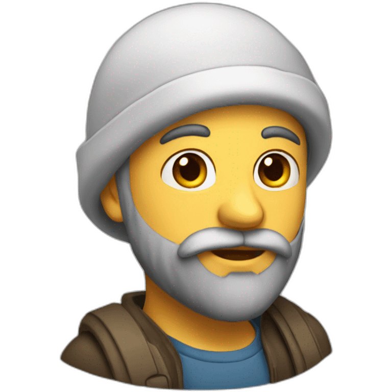 guy with bonnet and beard emoji